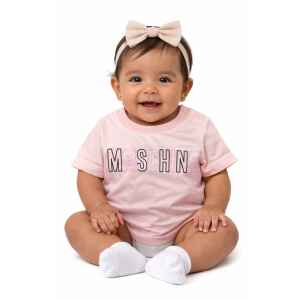 MOSCHINO PINK TSHIRT BLACK/PINK LETTERS