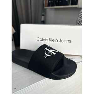 CK  BLACK SLIDE MONOGRAM
