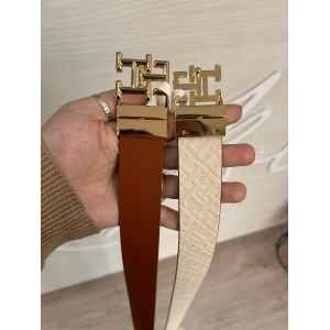 TH BEIGE/TAN LOGO BELT REVERSIBLE 3.0