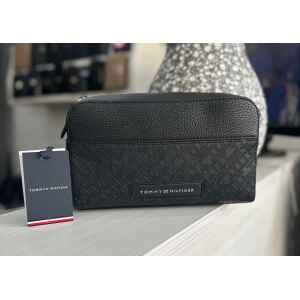 TH BLACK MONOGRAM WASHBAG