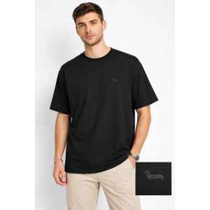 H&B BLACK T-SHIRT OVER FIT