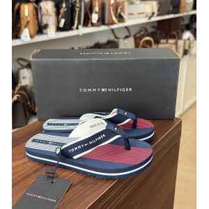 TH FLAG PRINT FLIP FLOP BLUE