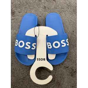 BOSS BLUE LOGO SLIDERS