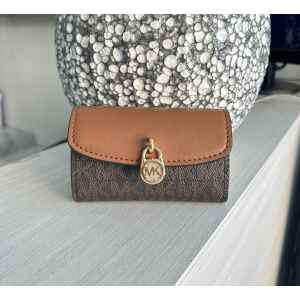MK BROWN XS TRIFOLD PURSE