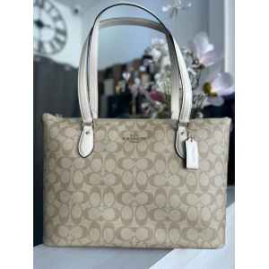 COACH LIGHT KHAKI/CHALK  GALLERY TOTE