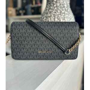 MK BLACK MEDIUM FULL FLAP CROSSBODY