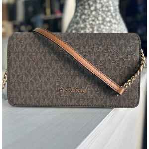 MK BROWN MEDIUM FULL FLAP CROSSBODY
