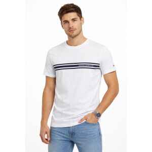 TH WHITE T-SHIRT CENTRAL NAVY LINES