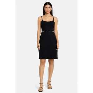 CK BLACK LOGO ELASTIC STRAPPY DRESS