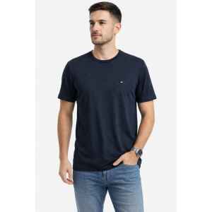 TH NAVY TEXTURE SLUB TEE T-SHIRT