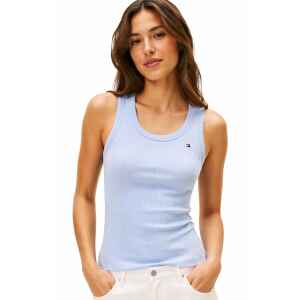 TH SLIM BASIC TOP LIGHT BLUE NO SLEEVE