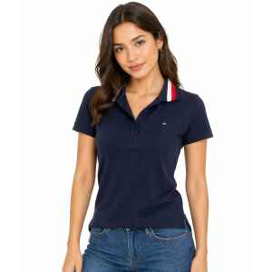 TH POLO DESERT SKY V-NK BRANDED