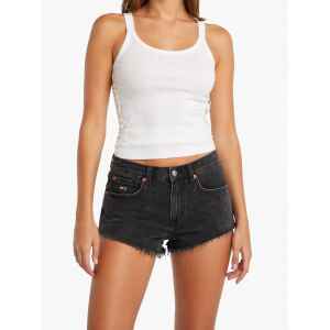 TH DENIM HOTPANTS DARK GREY