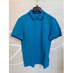 H&B TURQUOISE POLO SHIRT DOUBLE BLUE LINES