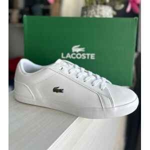 LACOSTE WHITE LEROND TRAINERS