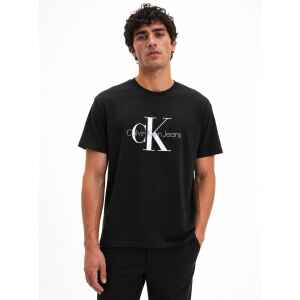 CK BLACK TSHIRT WHITE LARGE LOGO