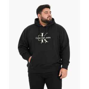 CK HOODIE BLACK CENTER CLASSIC LOGO