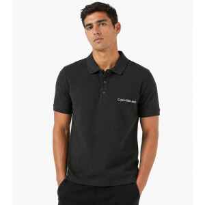 CK POLO TSHIRT BLACK 'CALVIN KLEIN' WHITE