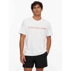 CK WHITE TSHIRT ORANGE LETTERS