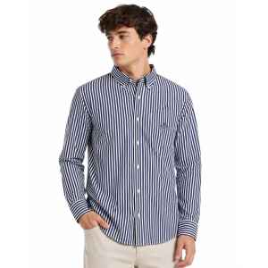 GANT CLASSIC POPLIN STRIPE SHIRT COLLAGE BLUE