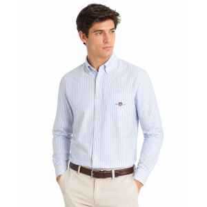 GANT REGULAR CLASSIC POPLIN STRIPE SHIRT LIGHT BLUE