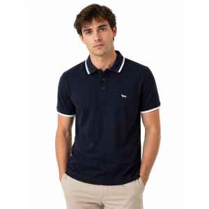 H&B  NAVY BLUE POLO SHIRT WHITE LINE