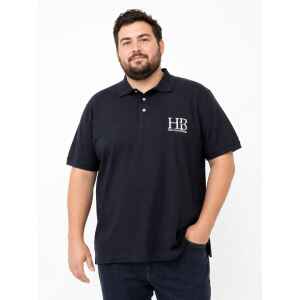 H&B NAVY POLO SHIRT BIG WHITE LOGO