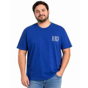 H&B BLUE T-SHIRT WHITE BIG LOGO