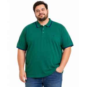 H&B GREEN POLO SHIRT BLUE LINE