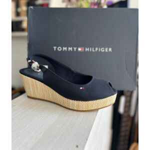TH ICONIC SLING BACK ELBA LOW WEDGE DESERT SKY