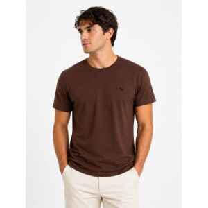 HB T-SHIRT BROWN WITH SMALL LOGO