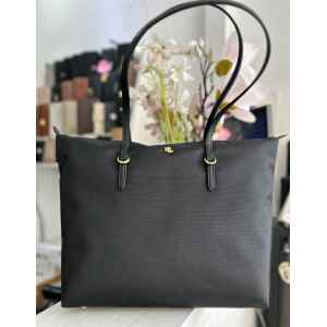 RALPH LAUREN BLACK NYLON TOTE BAG