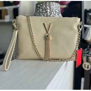 VALENTINO BEIGE DIVINA CLUTCH BAG