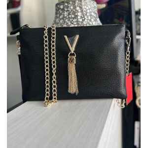 VALENTINO BLACK/GOLD DIVINA CLUTCH BAG