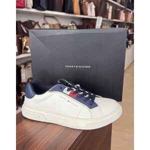 TH LOW CUT LACE UP SNEAKER OFF WHITE/BLUE