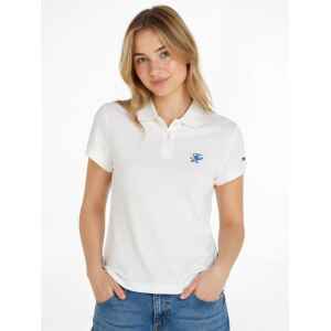 TH ECRU SCRIPT SLIM POLO