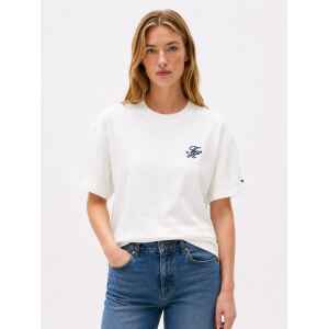 TH WHITE SCRIPT REGULAR C NECK T-SHIRT