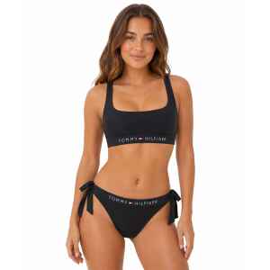 TH BLACK CHEEKY SIDE TIE BIKINI