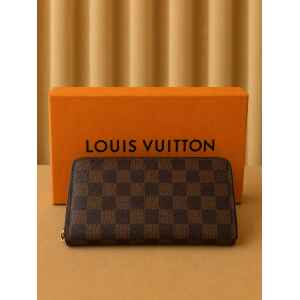 PRE-OWNED LOUIS VUITTON DAMIER ZIP WALLET