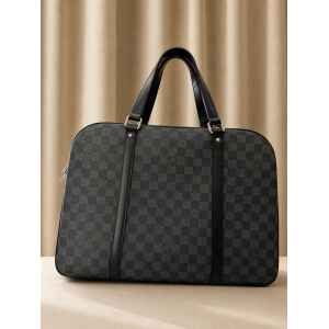 PRE-OWNED LOUIS VUITTON DAMIER GRAPHITE BUSINESS BAG