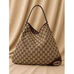 PRE-OWNED GUCCI SHOULDER BAG CANVAS