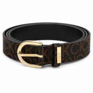 CK BROWN MONOGRAM LOGO BELT