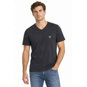 GUESS V NECK BLACK T-SHIRT