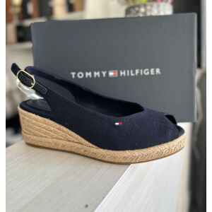 TH SPACE BLUE MEDIUM WEDGE ESPADRILLE SLINGBACK