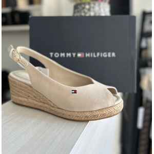 TH CLASSIC BEIGE MEDIUM WEDGE ESPADRILLE SLINGBACK