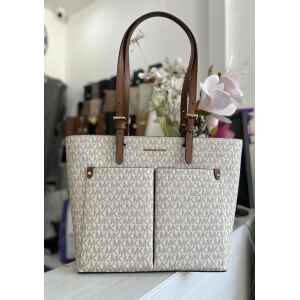 MK MD DOUBLE POCKET TOTE VANILLA