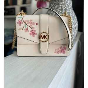 MK CREAM MULTI SMALL FLAP GREENWICH CROSSBODY