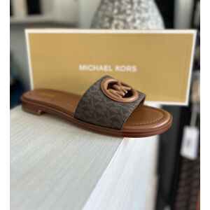 MK BROWN MULTI CARISSA SLIDE