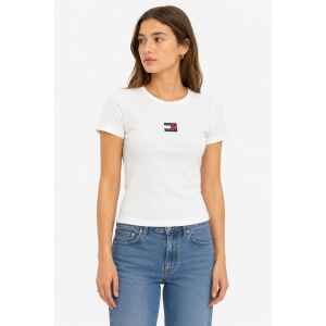 TJ SLIM BADGE RIB WHITE