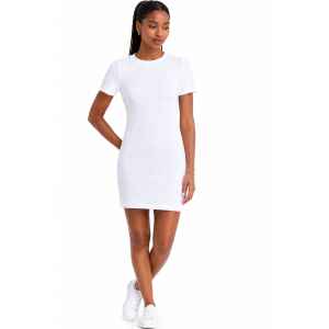 MK ROUND NECK WHITE DRESS